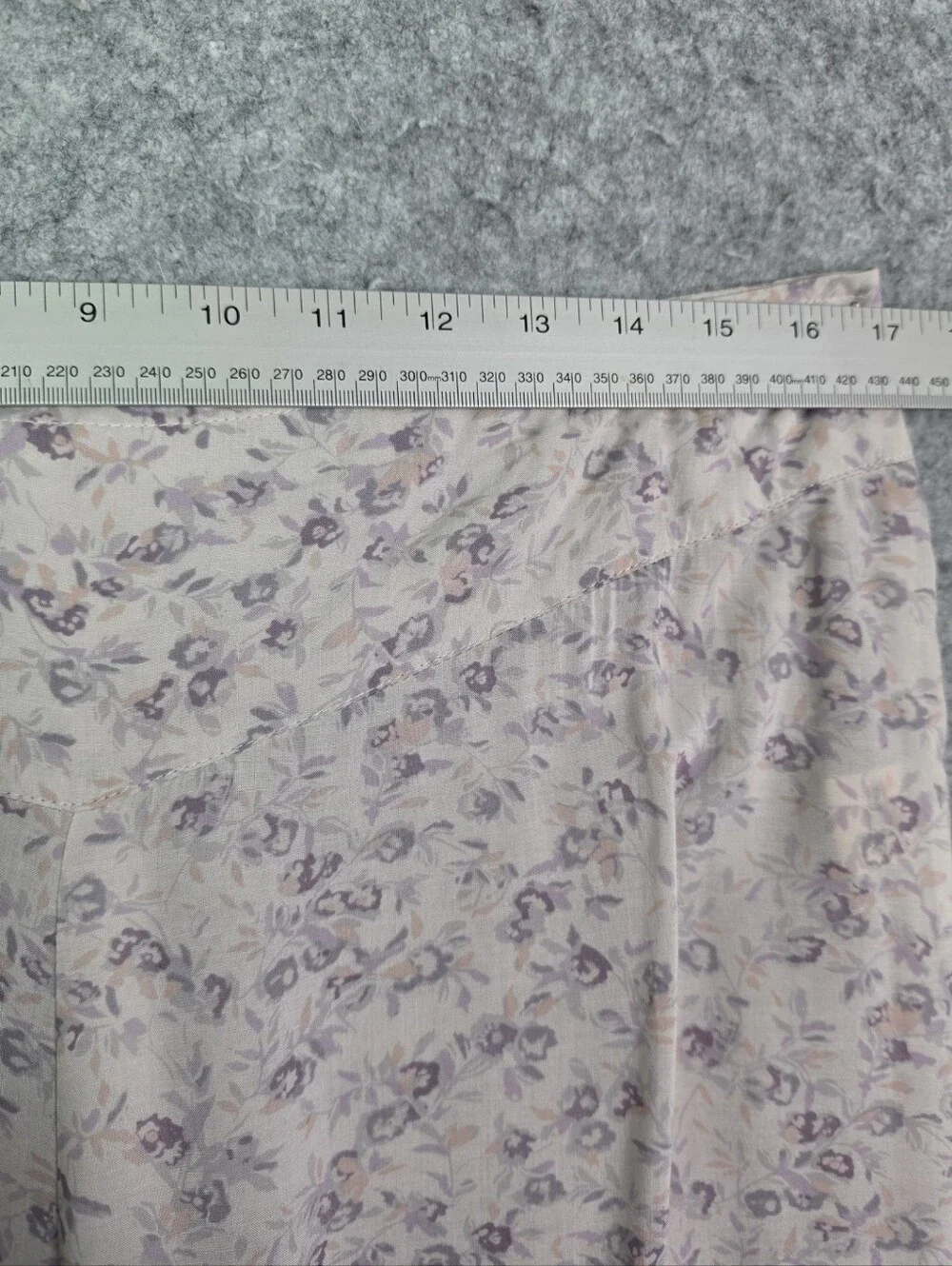 Free People Light Lilac Floral Extreme Wide-Leg Palazzo Pants Sz 12 - Picture 9 of 9